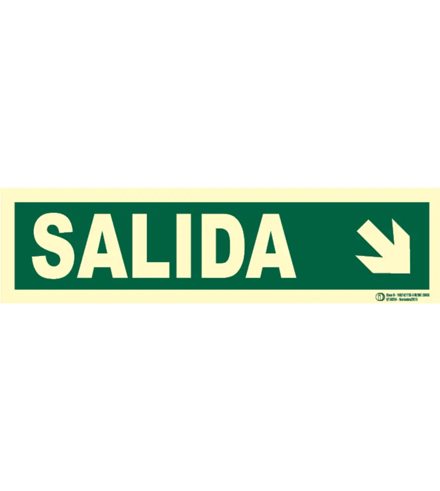 EYS-1120 Señal / Cartel de Salida con flecha. Clase B