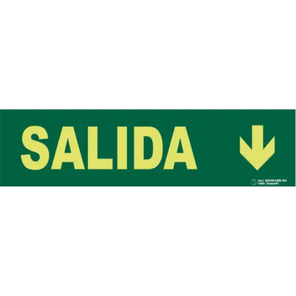 Señal / Cartel de Salida con flecha. Clase A