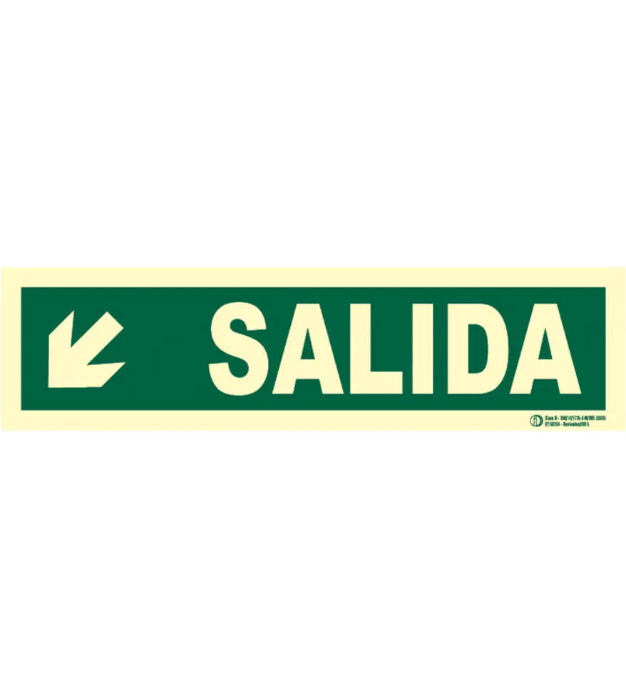 EYS-1170 Señal / Cartel de Salida con flecha. Clase B