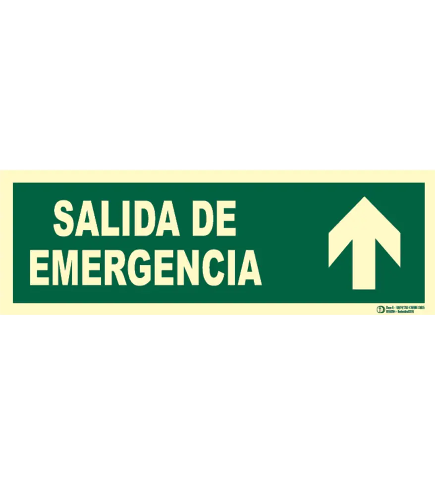 EYS-1190 Señal / Cartel Salida emergencia con flecha. Clase B