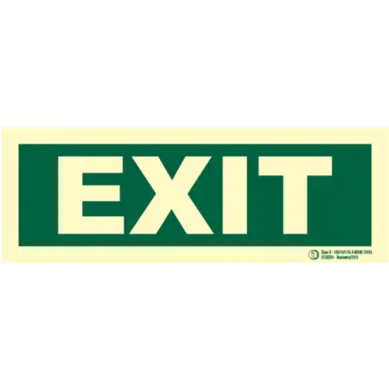 Señal / Cartel de Salida - Exit. Clase B