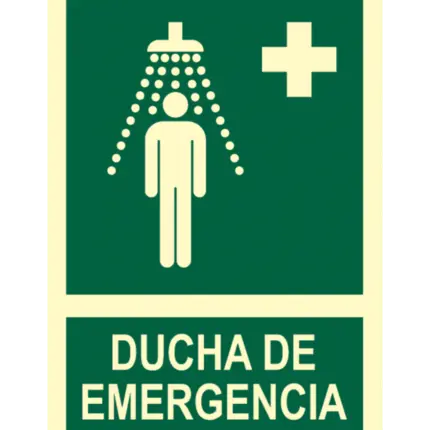 Señal / Cartel de Ducha de emergencia. Clase B