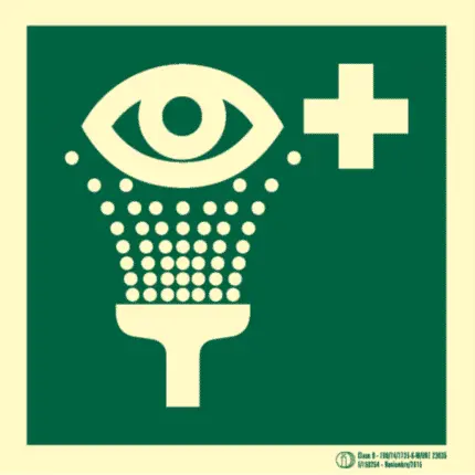 Señal / Cartel de Lavaojos de emergencia. Clase B