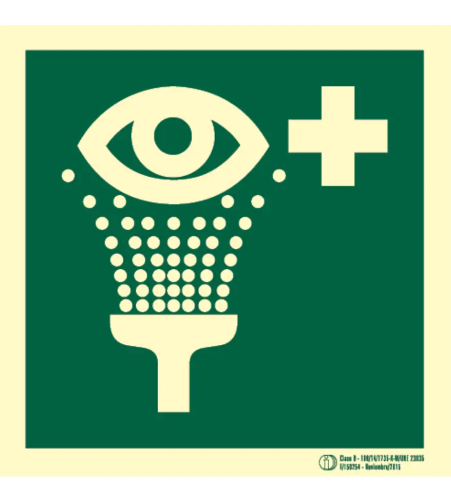 EYS-203 Señal / Cartel de Lavaojos de emergencia. Clase B