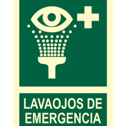 Señal / Cartel de Lavaojos de emergencia. Clase B