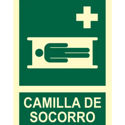 Señal / Cartel Camilla de socorro. Clase B
