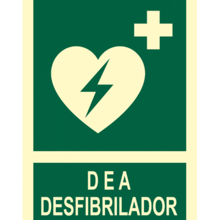 Señal / Cartel de Desfibrilador. Clase B