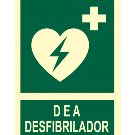 Señal / Cartel de Desfibrilador. Clase B
