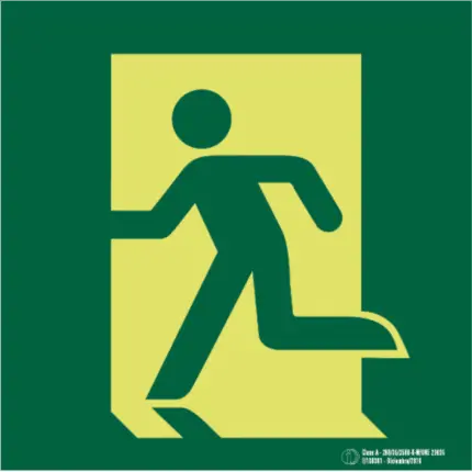Señal / Cartel de Evacuación en planta. Clase A