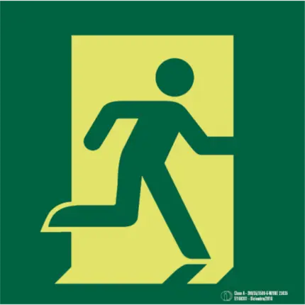 Señal / Cartel de Evacuación en planta. Clase A