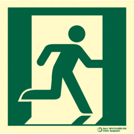 Señal / Cartel de Evacuación en planta. Clase B