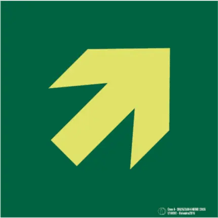 Señal / Cartel de Flecha de evacuación. Clase A