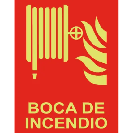 Señal / Cartel Boca de Incendios Equipada BIE. Clase A