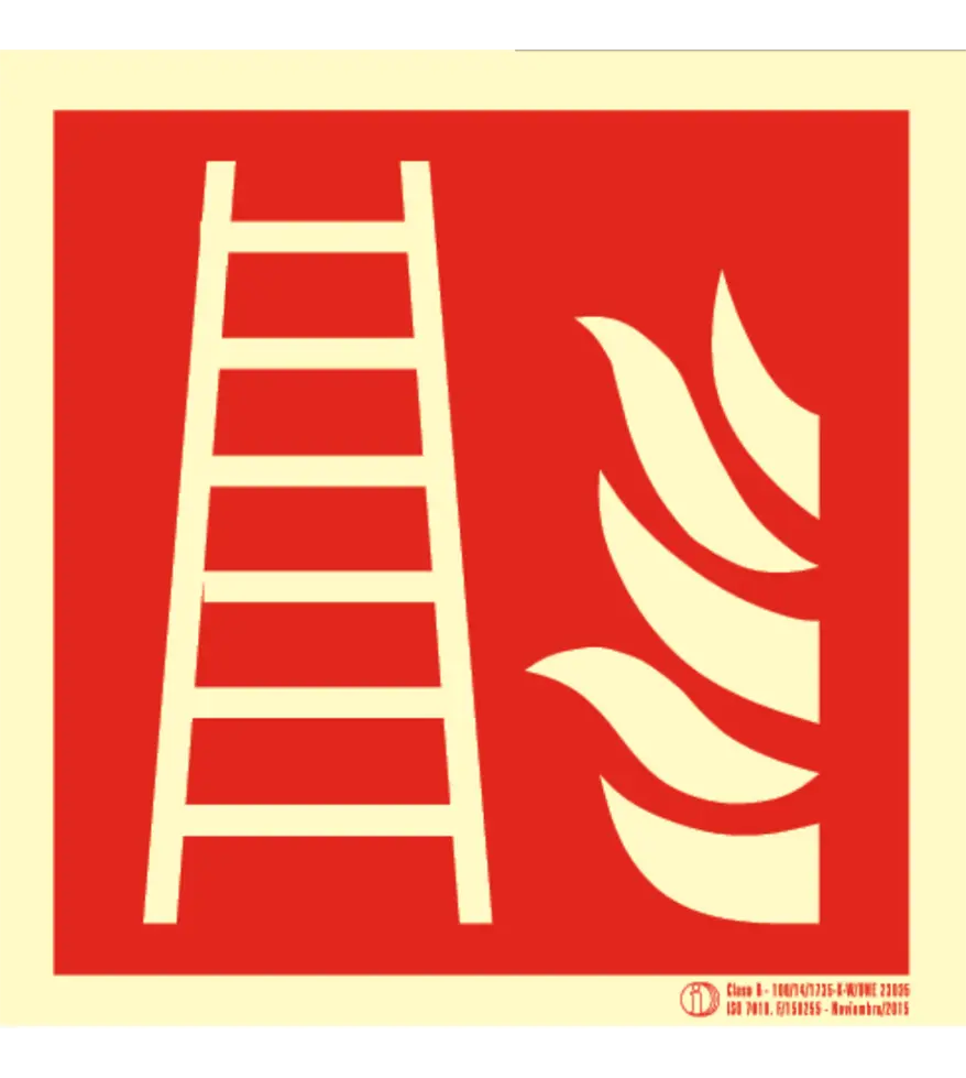 F003 Señal / Cartel de Escalera emergencia. Clase B