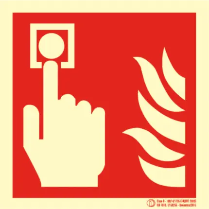 Señal / Cartel de Pulsador de alarma. Clase B