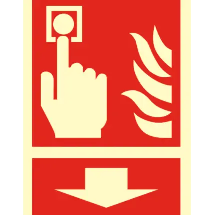 Señal / Cartel de Pulsador de alarma. Clase B