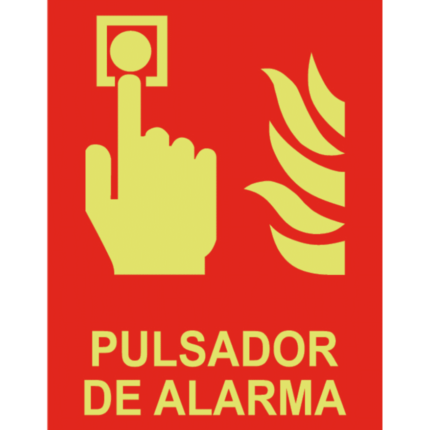 Señal / Cartel de Pulsador de alarma. Clase A