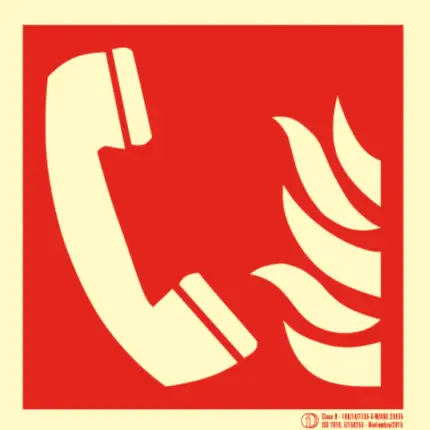 Señal / Cartel Teléfono de emergencia. Clase B