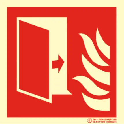 Señal / Cartel de Puerta cortafuegos. Clase B