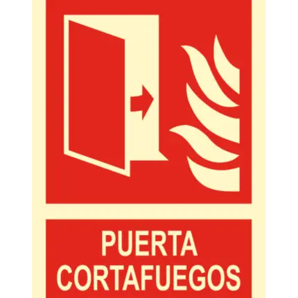 Señal / Cartel de Puerta cortafuegos. Clase B