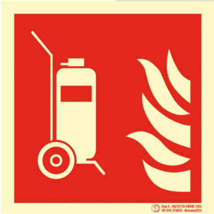 Señal / Cartel de Columna movil extintor. Clase B