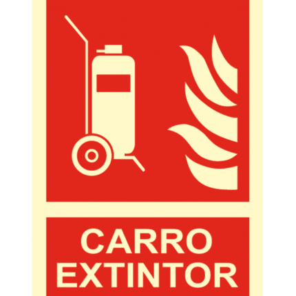 Señal / Cartel de Columna móvil extintor. Clase B