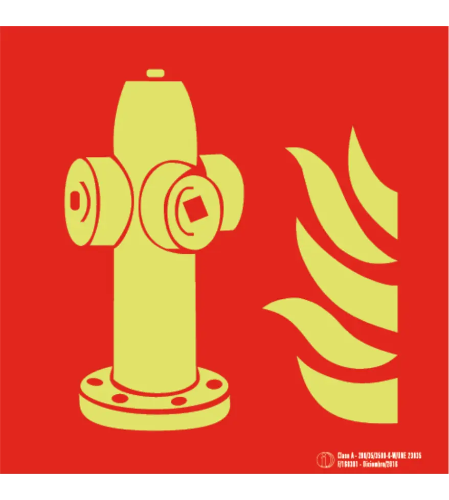 F530 Señal / Cartel de Hidrante. Clase A