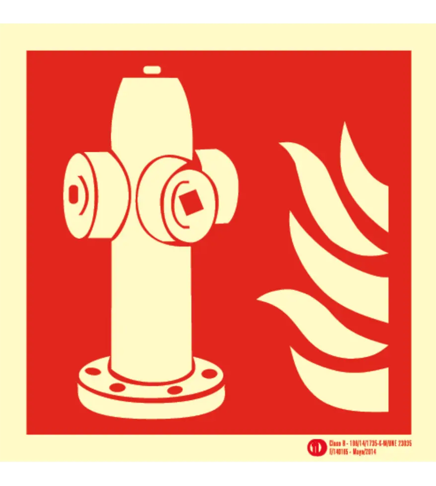 F530 Señal / Cartel de Hidrante. Clase B