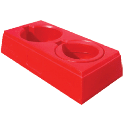 Soporte para dos extintores. 6 Kg polvo - 2 Kg CO2