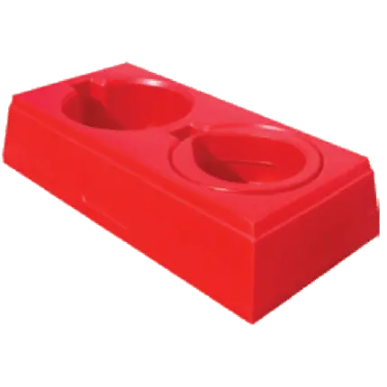 Soporte para dos extintores. 6 Kg polvo - 2 Kg CO2