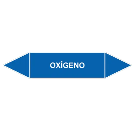 Señal de Marcaje tuberías. Oxígeno