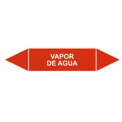 Señal de Marcaje tuberías. Vapor de agua
