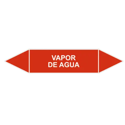 Señal de Marcaje tuberías. Vapor de agua