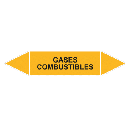 Señal de Marcaje tuberías. Gases combustibles