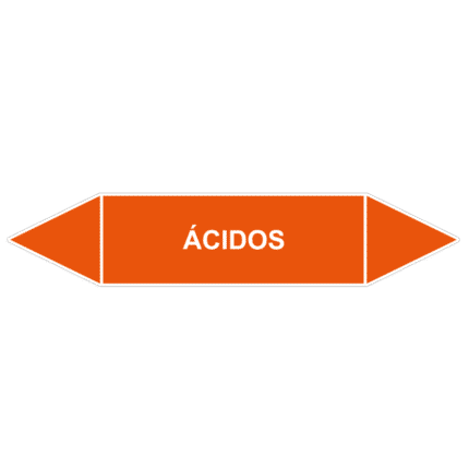 Señal de Marcaje tuberías. Ácidos