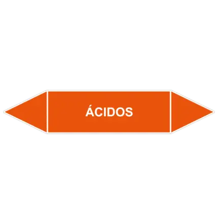 Señal de Marcaje tuberías. Ácidos