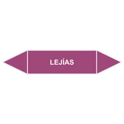 Señal de Marcaje tuberías. Lejías