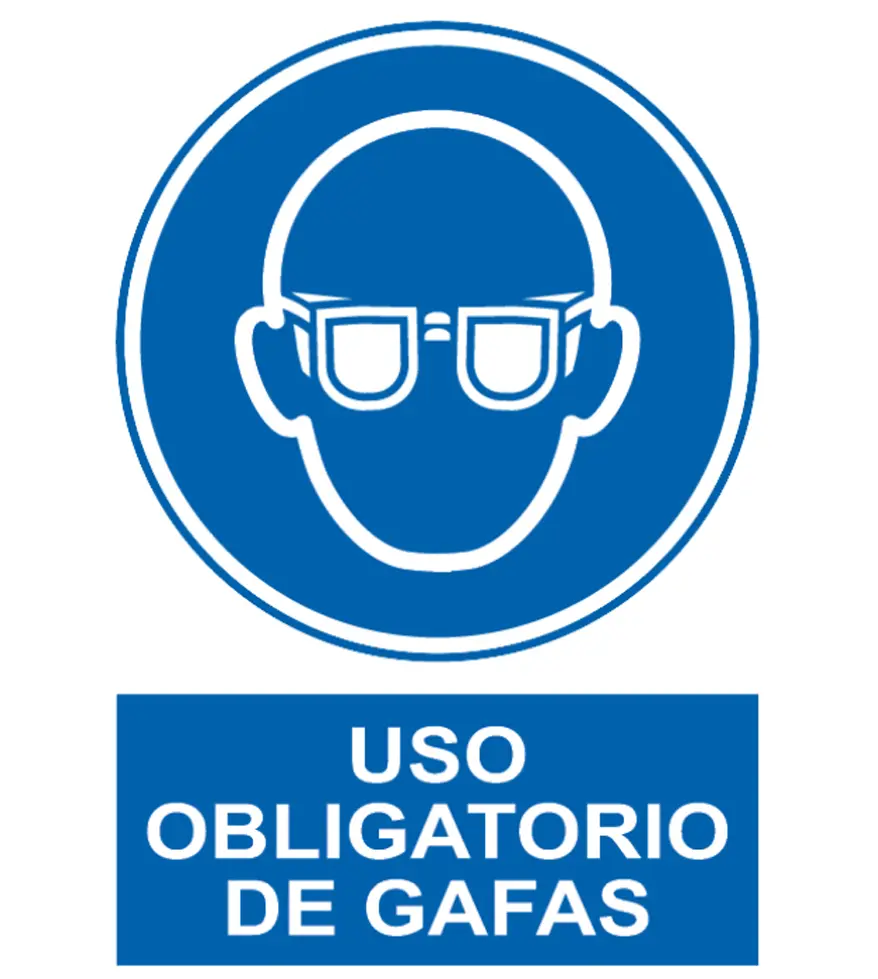 OB-1000 Sign / Poster for Mandatory Use of Glasses