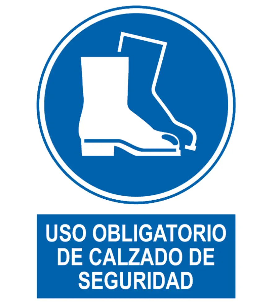 OB-1050 Señal / Cartel de Uso obligatorio de calzado seguridad