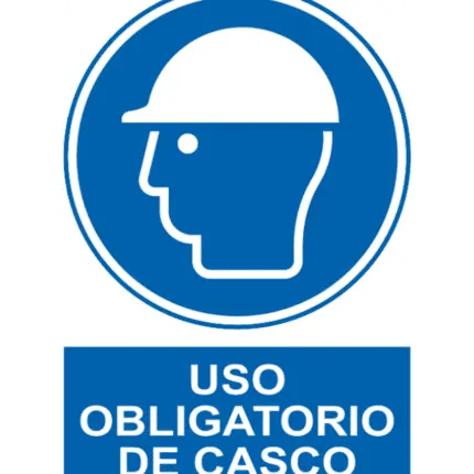 Señal / Cartel de Uso obligatorio de casco