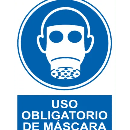 Señal / Cartel de Uso obligatorio de máscara
