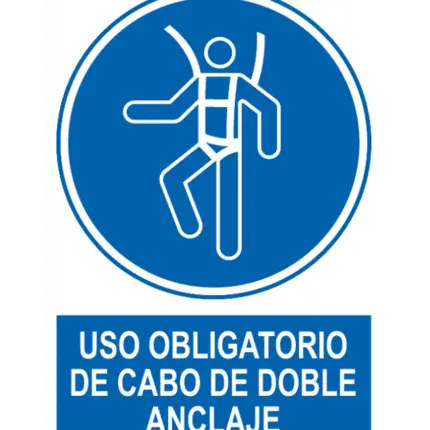 Señal / Cartel de Uso obligatorio de arnés