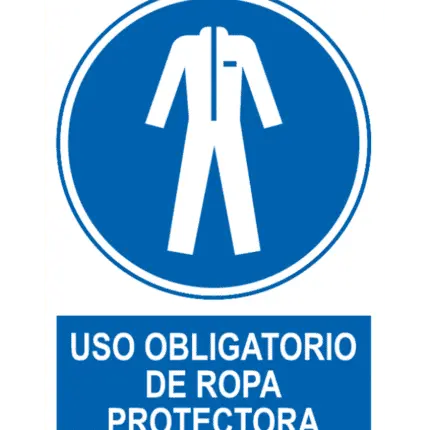 Señal / Cartel de Uso obligatorio de ropa protectora