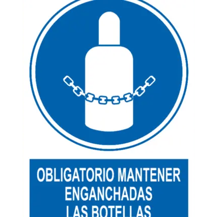 Señal / Cartel de Obligatorio botellas enganchadas
