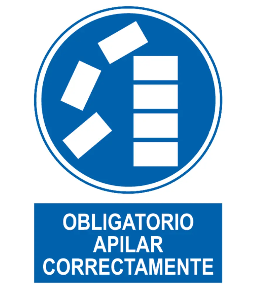 OB-1140 Señal / Cartel de Obligatorio apilar correctamente