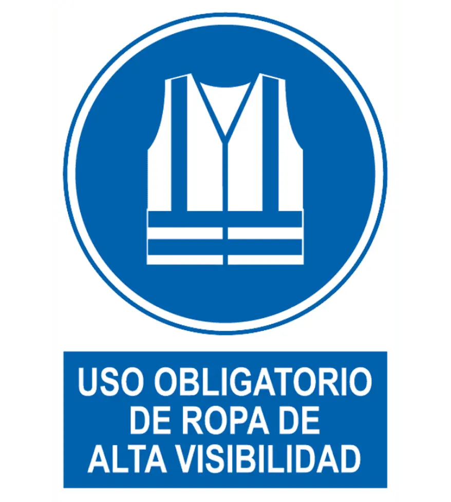 OB-1200 Señal / Cartel de Uso obligatorio ropa alta visibilidad