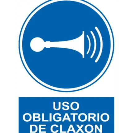Señal / Cartel de Uso obligatorio de claxon