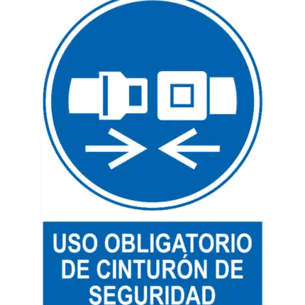 Señal / Cartel de Uso obligatorio cinturón de seguridad