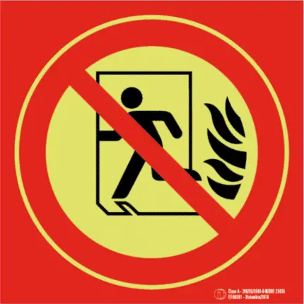 Señal / Cartel No utilizar en caso - Sin salida. Clase A