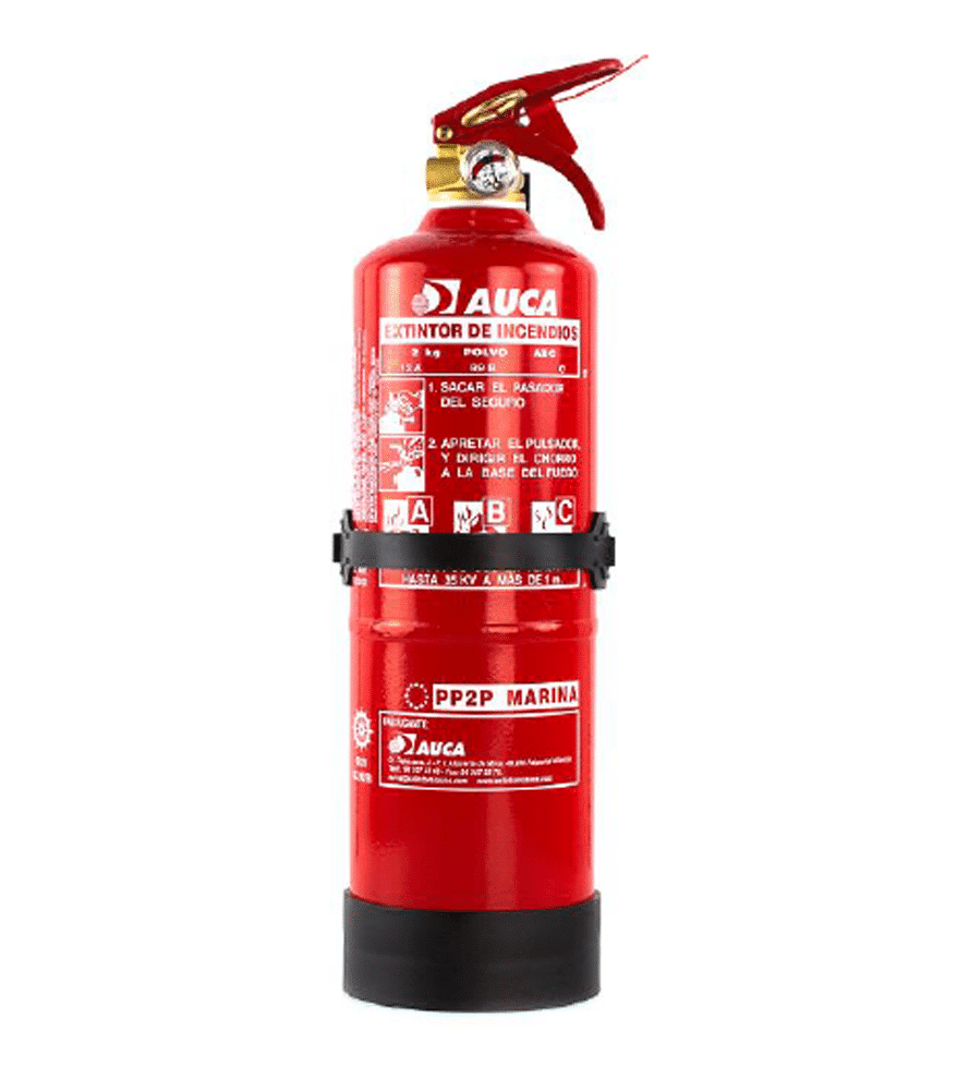 PP2PM_N_13A_89B_C Extintor de 2 kg de polvo para marina PP2PM